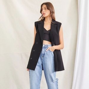 Sleeveless Double breasted Blazer Dress